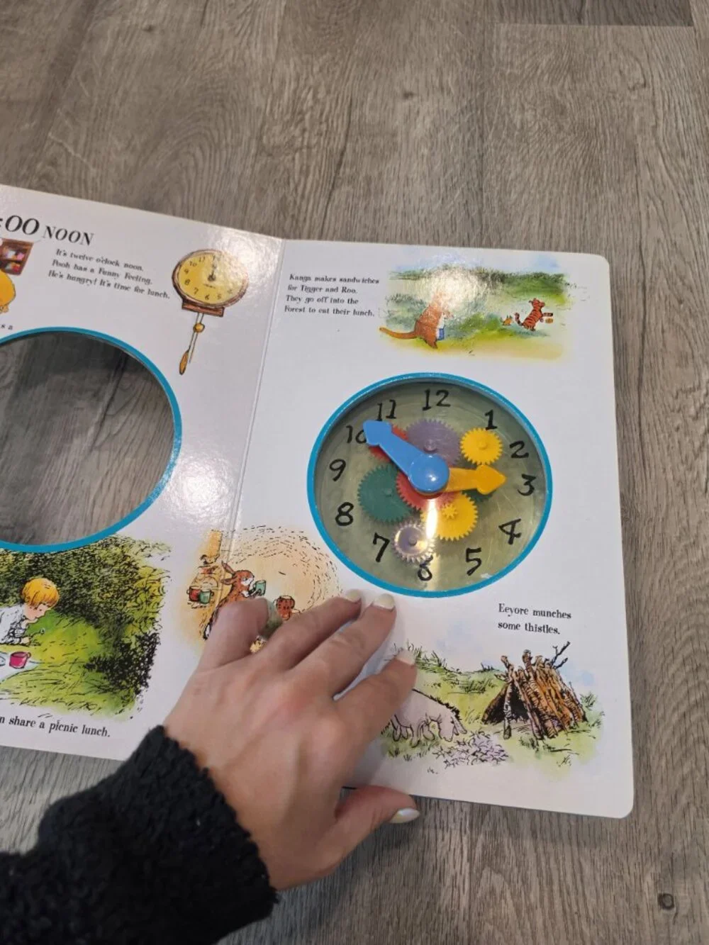 Poohs First Clock Interactive Childrens Book By A.A. Milne With Clock